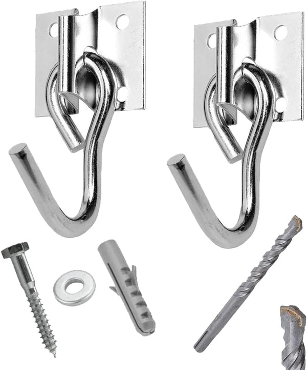 Kit Ganch de Aço Reforçado com Parafusos e Buchas + Broca ( Para Paredes )