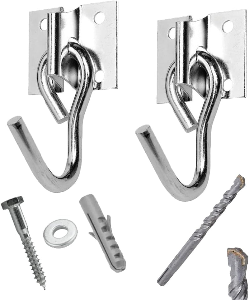 Kit Ganch de Aço Reforçado com Parafusos e Buchas + Broca ( Para Paredes )