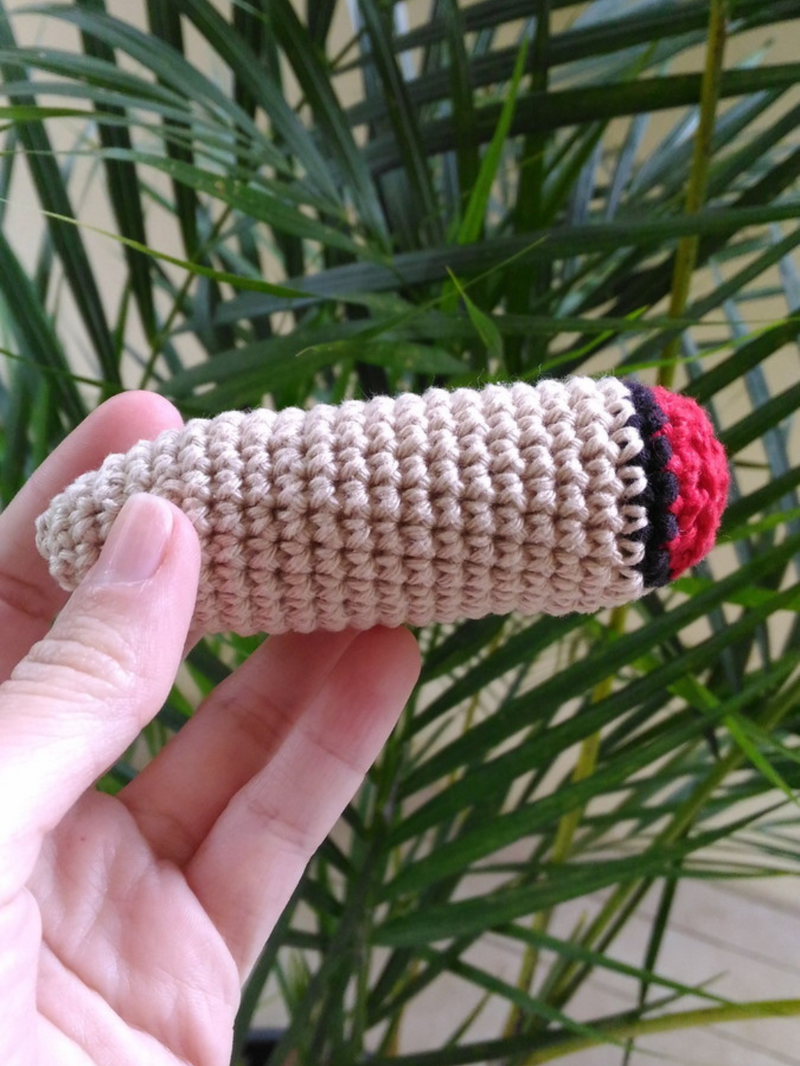 Coxinha e Cigarrinho com Catnip Brinquedo para Gatos Crochê